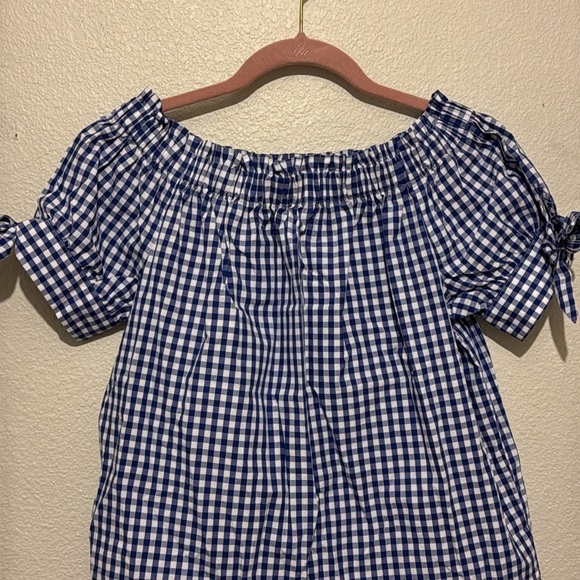 J. Crew Gingham Off the Shoulder Top - Picture 3 of 5
